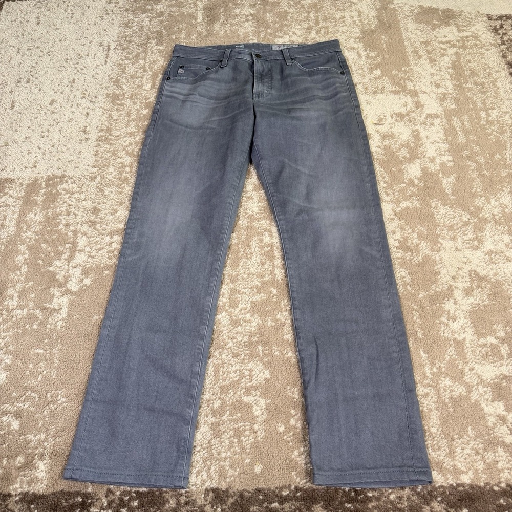 AG Adriano Goldschmied Pants Mens 32x33 Gray The Everett Slim‎ Straight Stretch